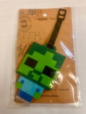 Minecraft Creeper Luggage Tag